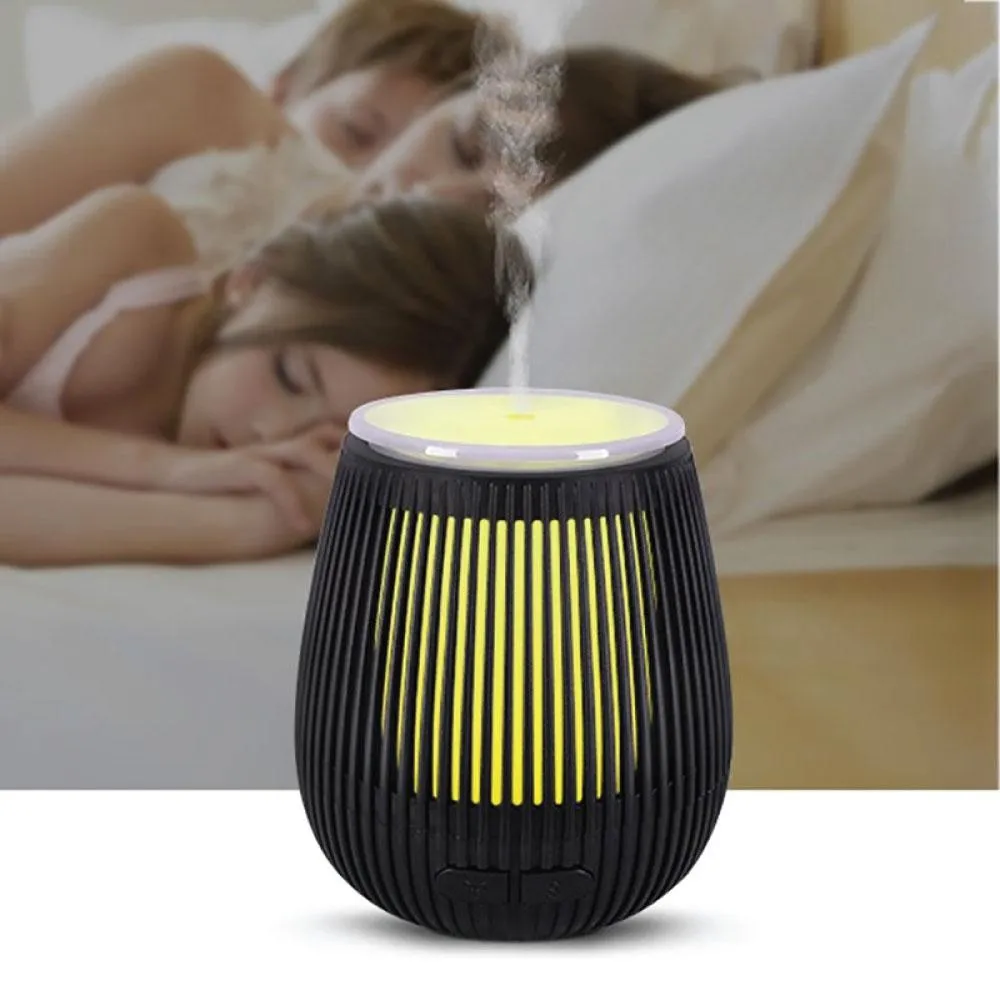 100ml Portable Aroma Diffuser, 7 LED, Ultrasonic, USB, Black