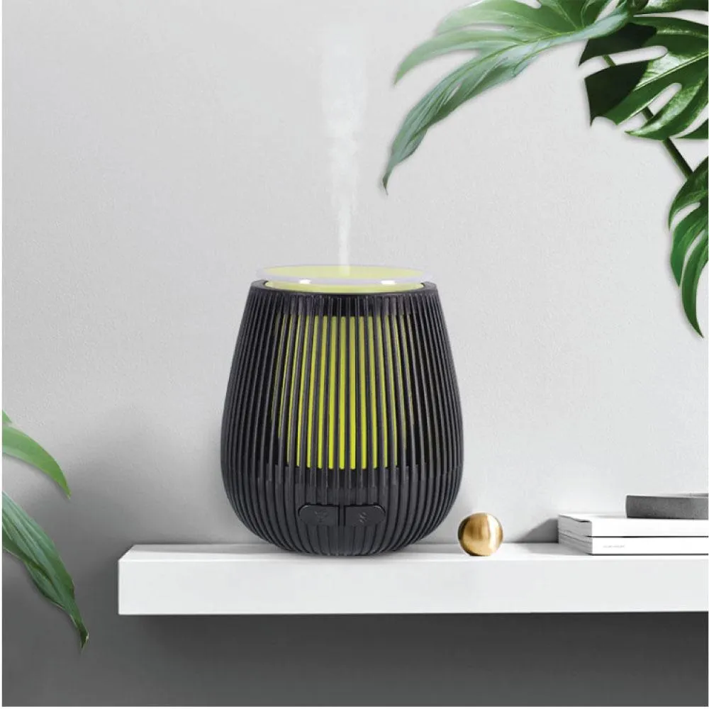 100ml Portable Aroma Diffuser, 7 LED, Ultrasonic, USB, Black