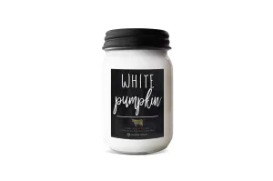 13 oz Mason Jar Candle: White Pumpkin