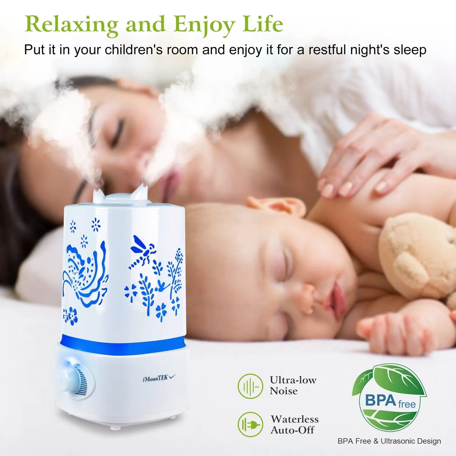 1500ml Ultrasonic Aroma Essential Oil Diffuser