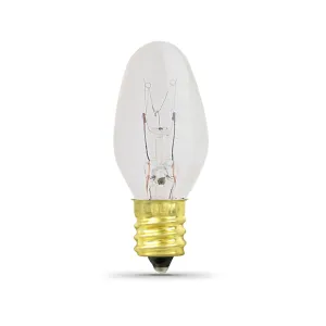 15W Soft White (2700K) E12 Base C7 Incandescent Light Bulb (2-Pack)