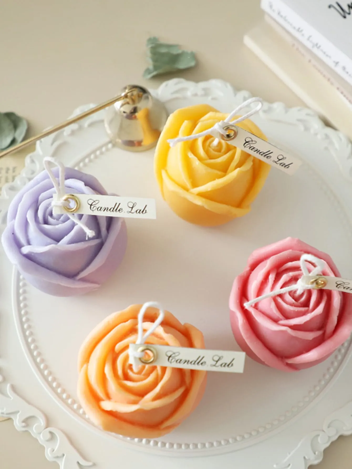 1pc Mini Candle Rose Silicone Mold Plain Rose Flower Design DIY Diffuse Scented