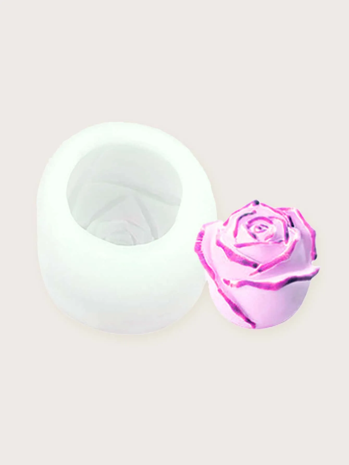 1pc Mini Candle Rose Silicone Mold Plain Rose Flower Design DIY Diffuse Scented