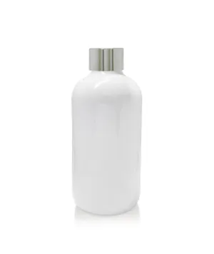 250ml White Pharmacist Diffuser Bottle - Silver Collar