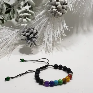 7 Chakra Stone Essential Oil Diffuser Bracelet