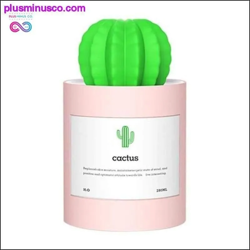 Air Humidifier Cactus Aromatherapy Diffuser 280ml USB With