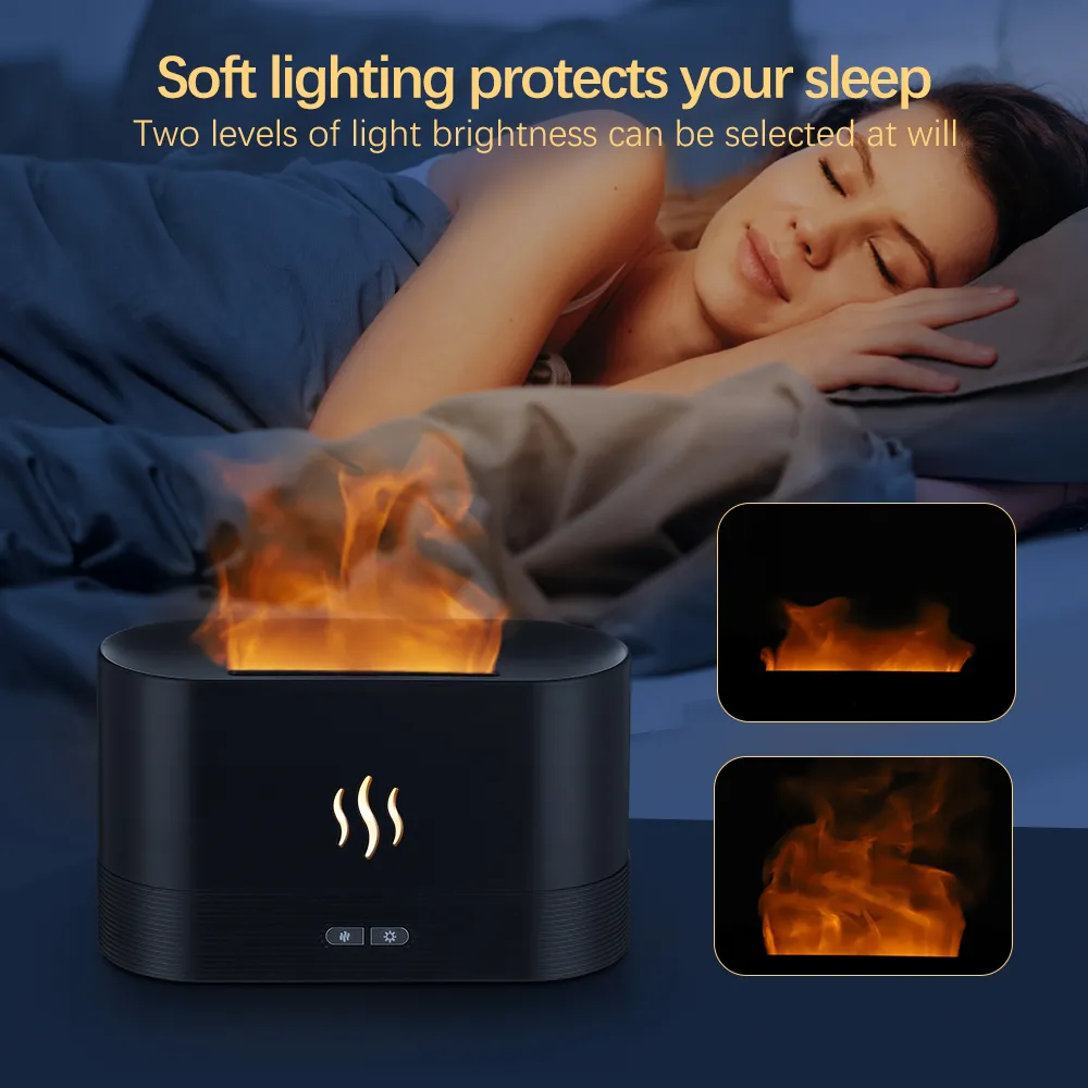 Aroma Diffuser Air Humidifier Flame Lamp