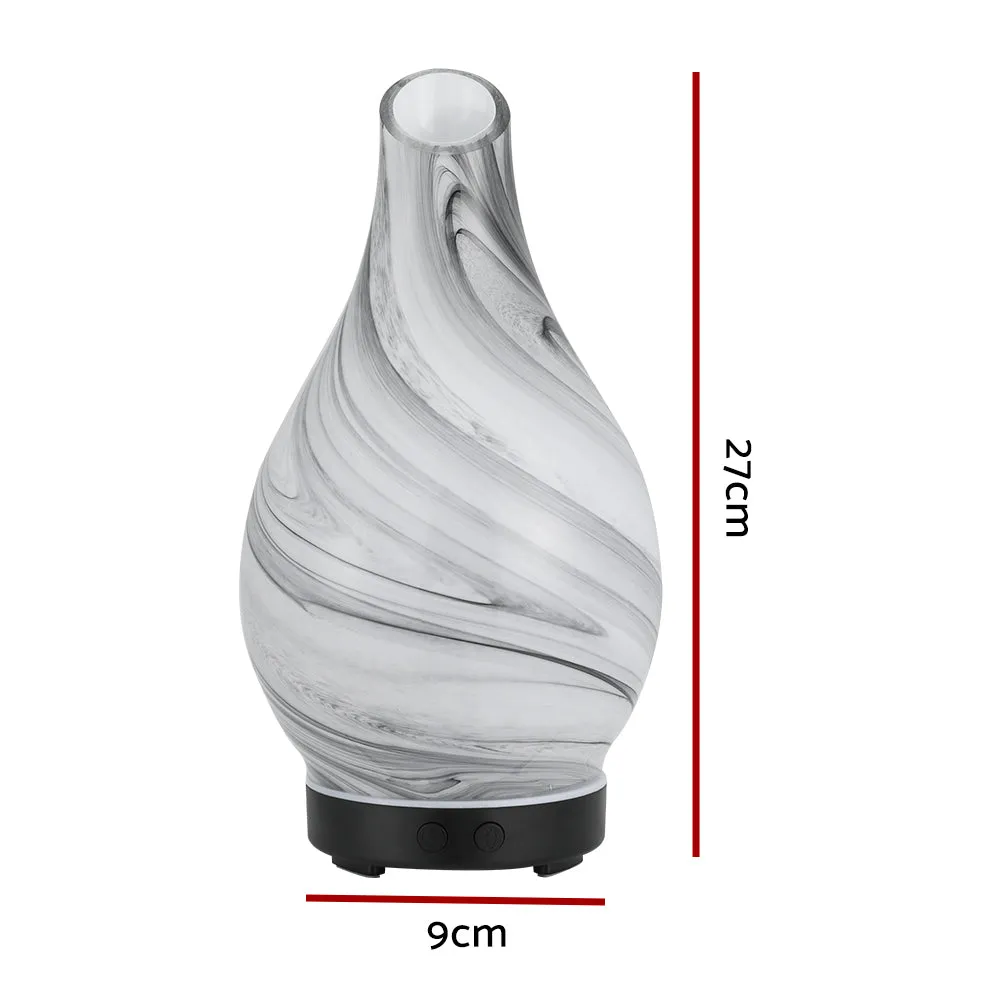 Aroma Diffuser Essential Oil Humidifier LED Glass Marble