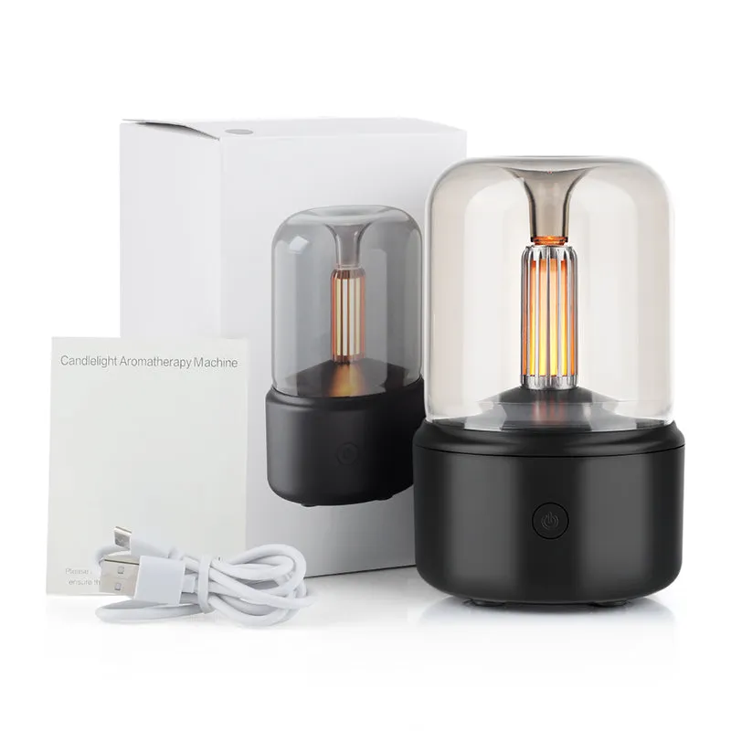 Aroma Diffuser with Soothing Candle Night Light Air Humidifier