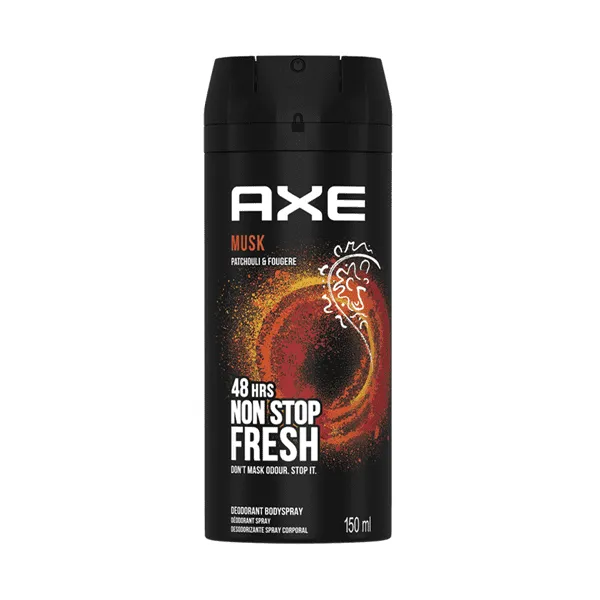 150ML AXE Musk Patchouli & Fougere Body Spray - Enhanced Fragrance Formula