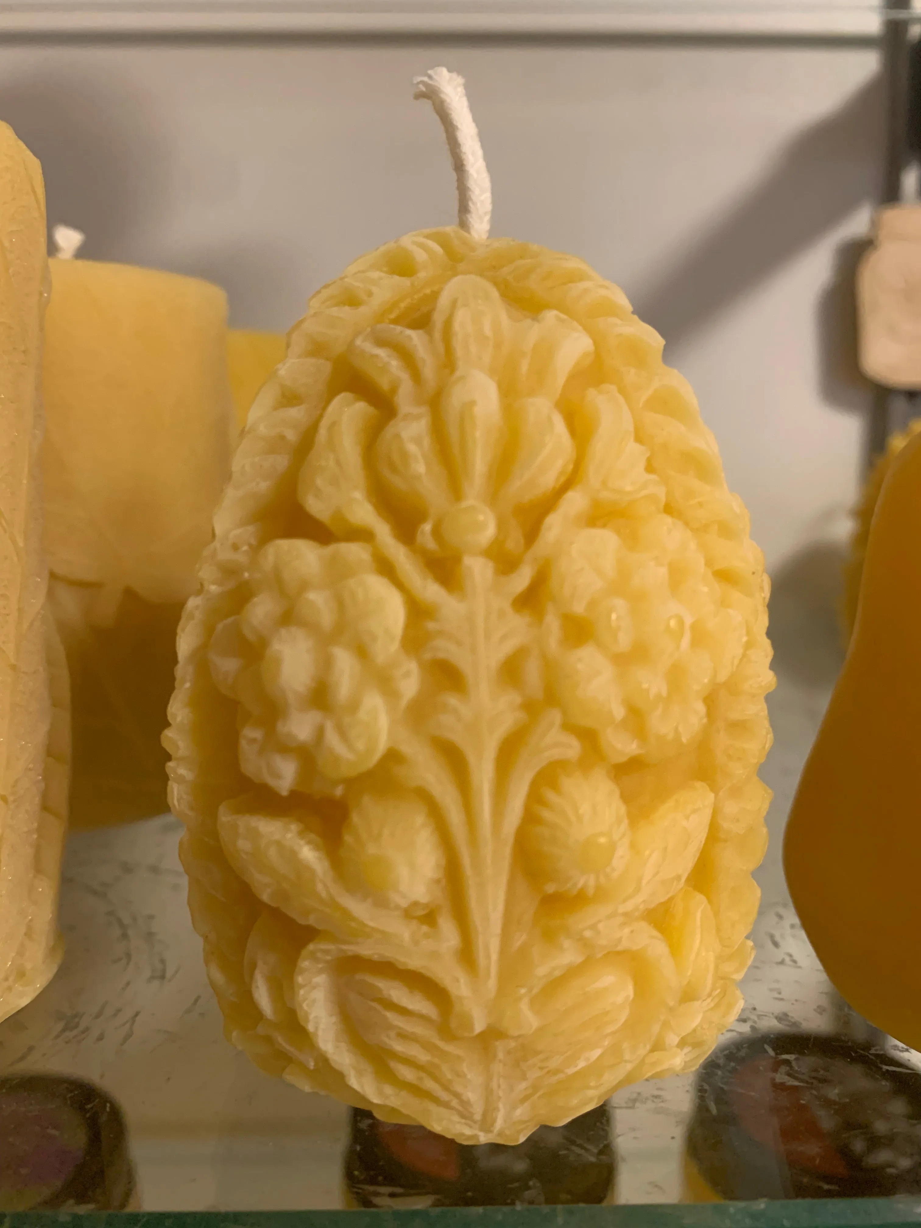 Beeswax Egg Candle