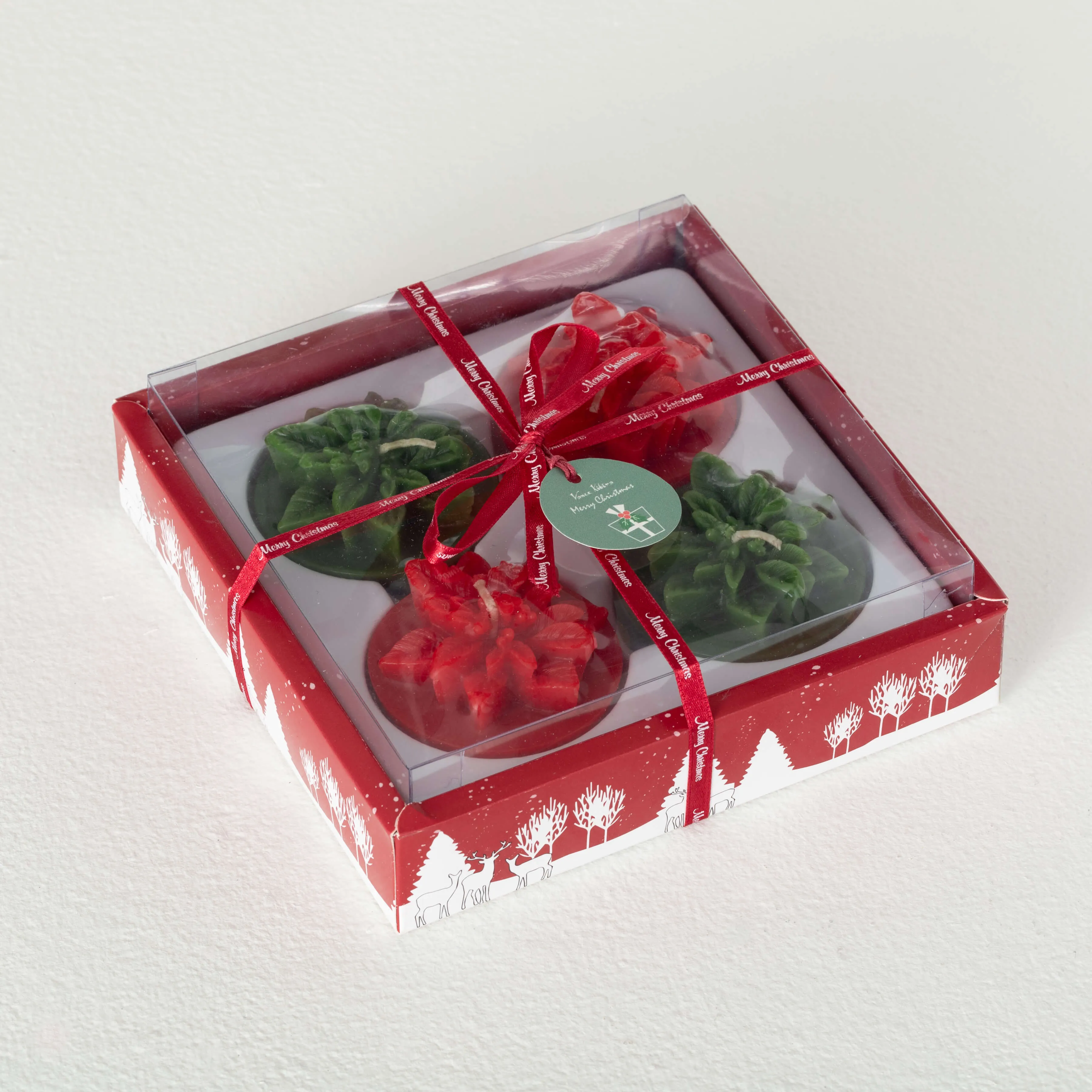 Boxed Poinsettia Votives