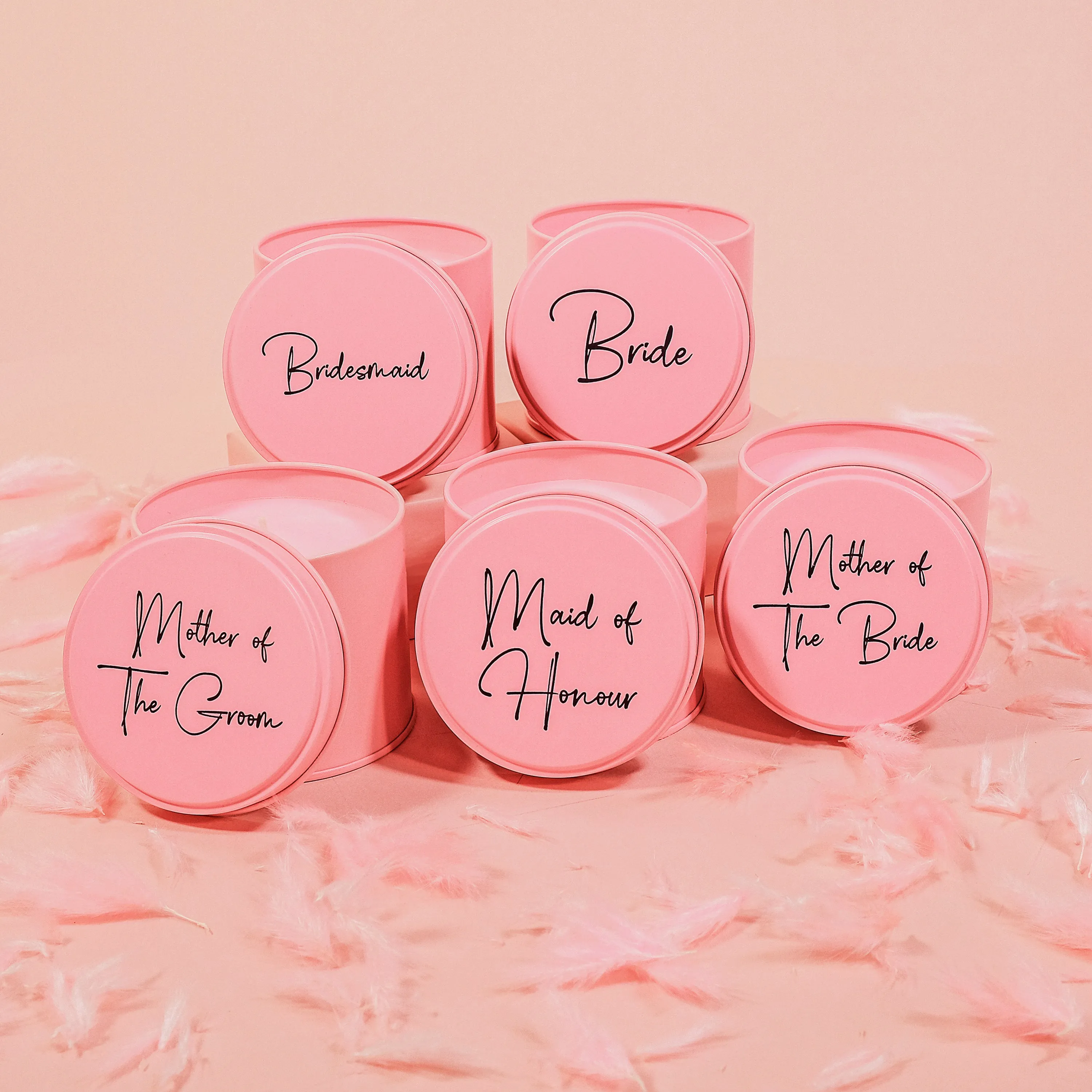 Bridesmaid Pink Tin Candle