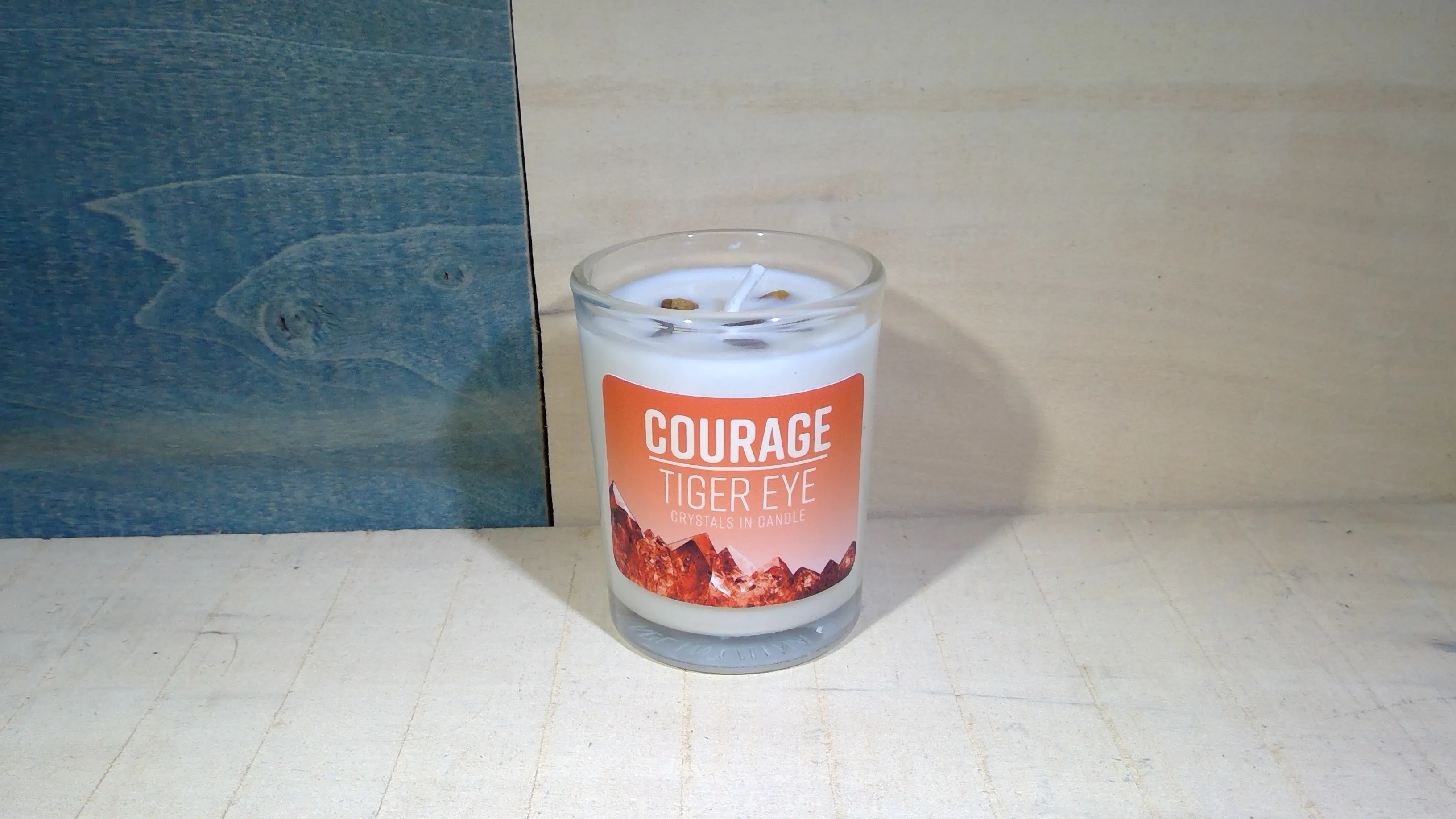 Candle - Courage Energy Stone Tiger's Eye