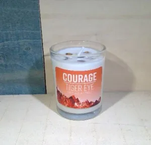 Candle - Courage Energy Stone Tiger's Eye