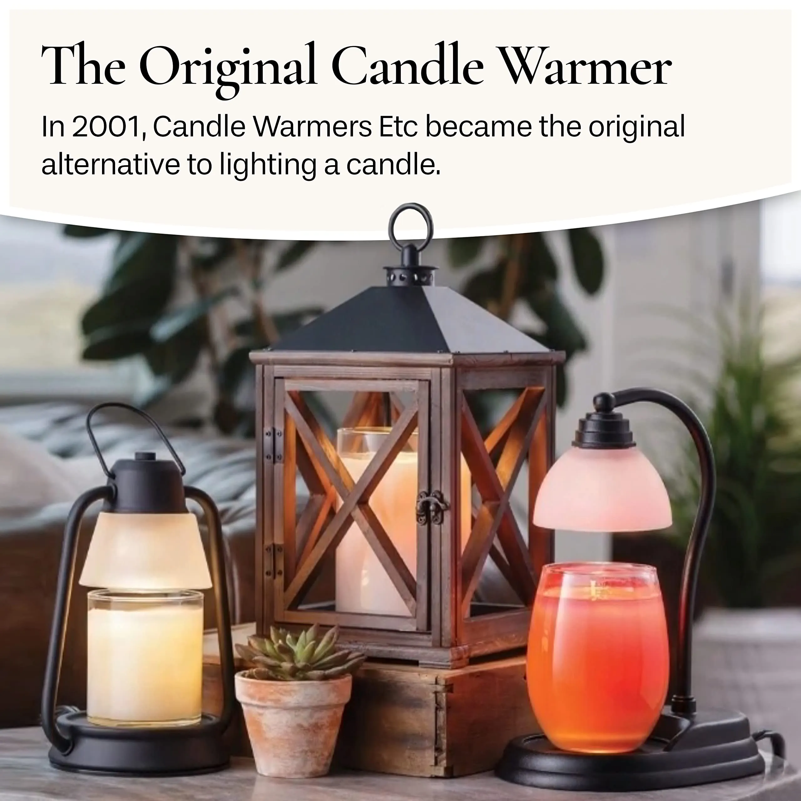 CANDLE WARMERS ETC. Illumination Fragrance Warmer- Light-Up Warmer for Warming Scented Candle Wax Melts and Tarts or Essential Oils to Freshen Room, Farmhouse