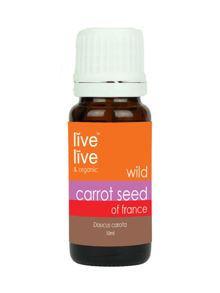 carrot seed of france essential oil, daucus carota, 10ml, live live & organic