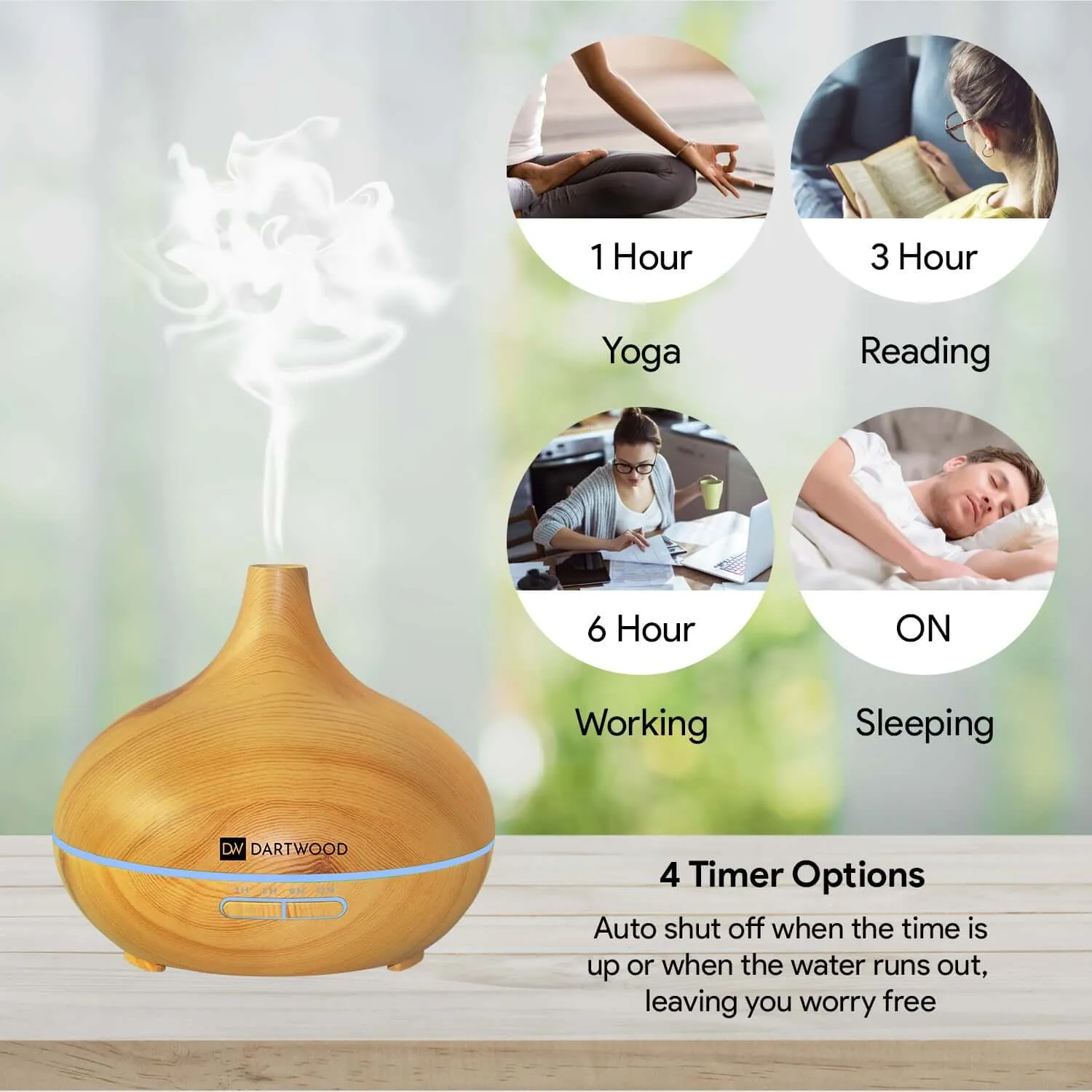 Dartwood Premium Humidifier & Essential Oil Aroma Diffuser