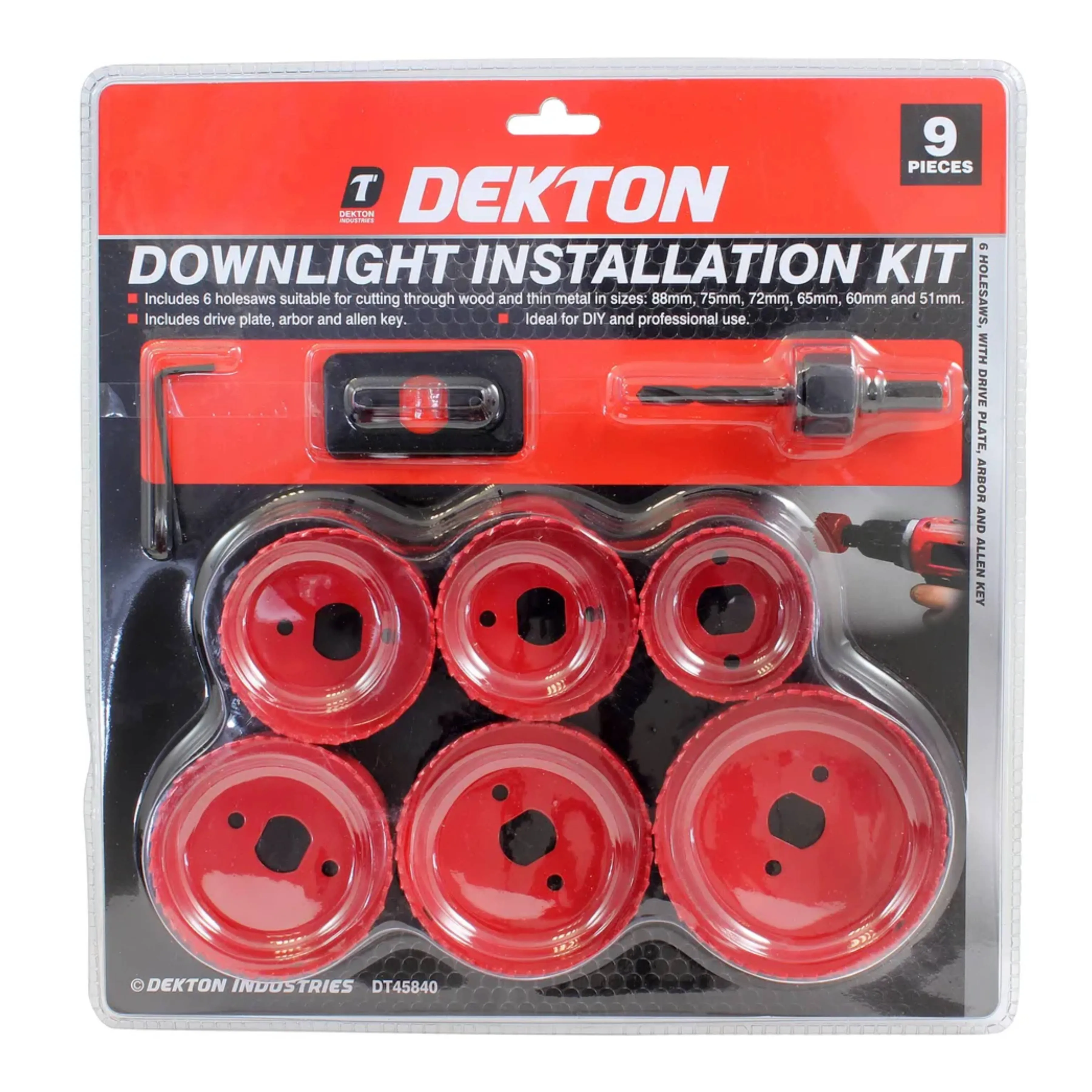 DEKTON 9PC Downlight Installation Kit