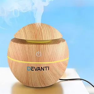 Devanti Aromatherapy Diffuser Aroma Essential Oils Air Humidifier LED Light 130ml