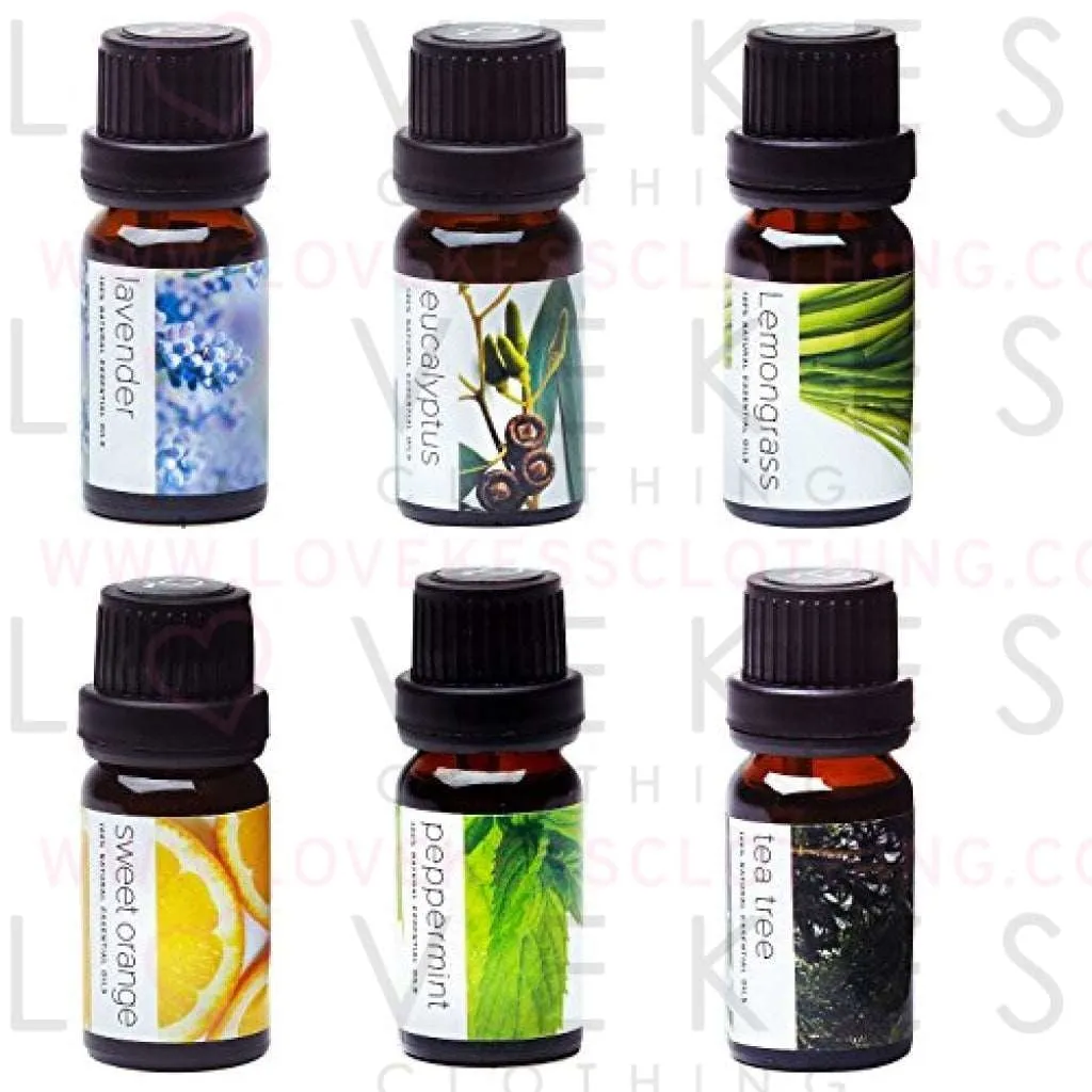 Essential Oils by PURE AROMA 100% Pure Oils kit- Top 6 Aromatherapy Oils Gift Set-6 Pack, 10ML(Eucalyptus, Lavender, Lemon Grass, Orange, Peppermint, Tea Tree)