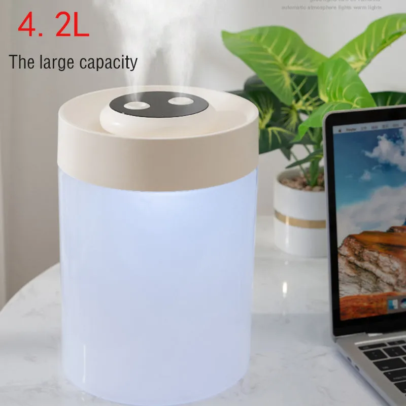 Experience Enhanced Air Quality 4.2L Large Capacity Double Nozzle Air Humidifier