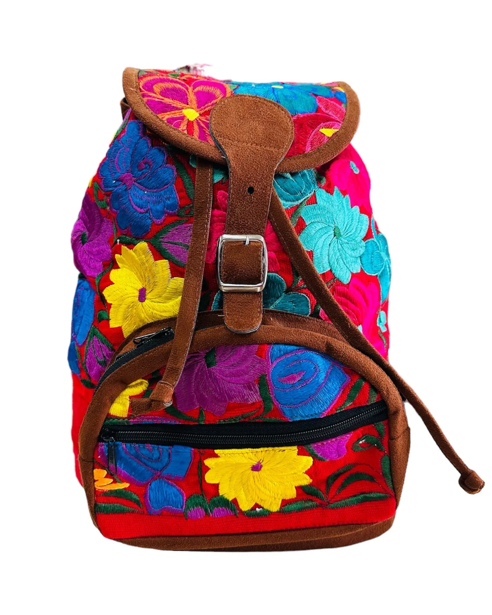 Floral Embroidered Backpack