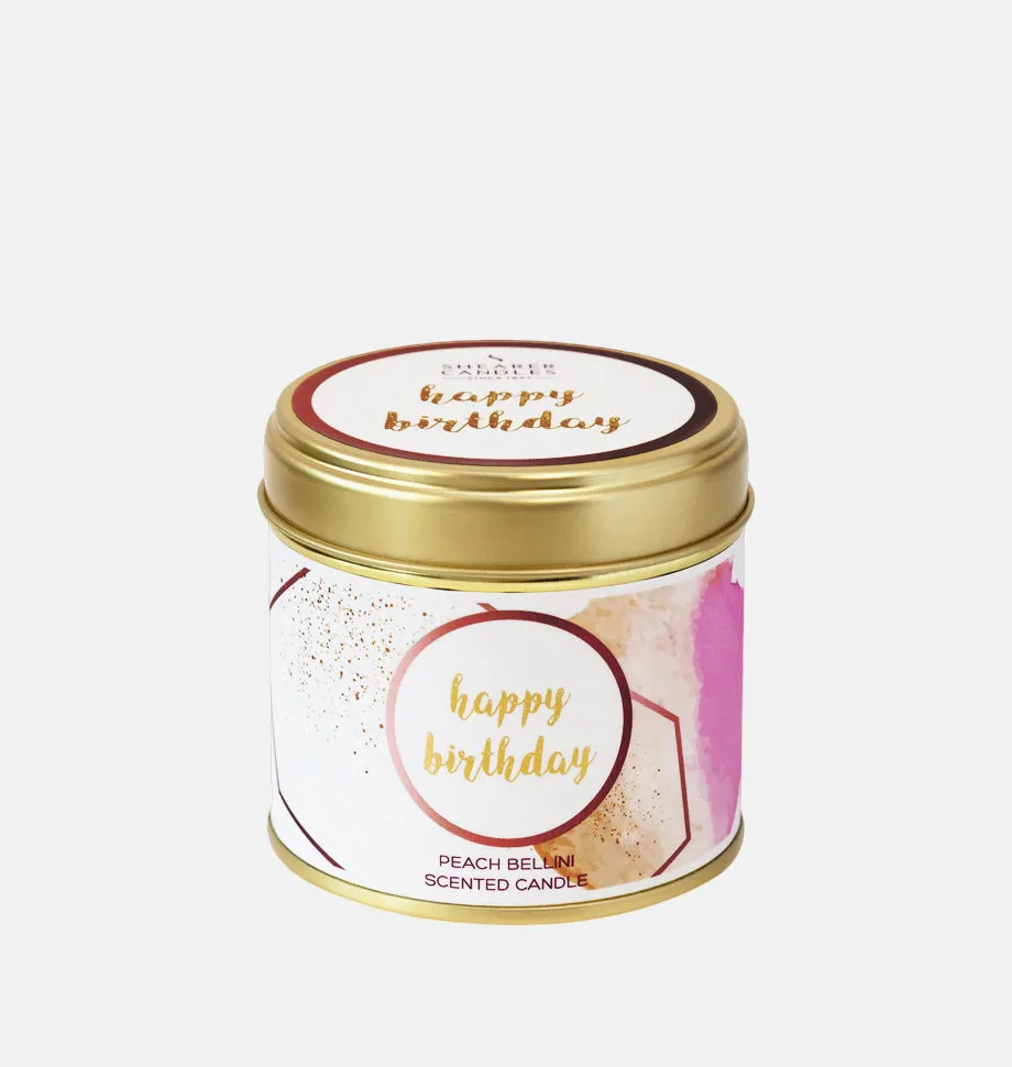 Happy Birthday Large Scented Tin Candle