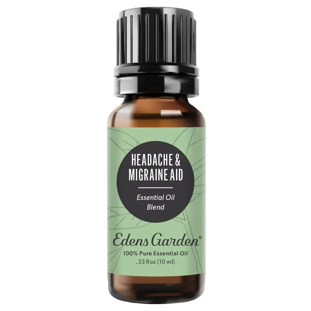 Headache & Migraine Aid Essential Oil Blend- Helps Alleviate Tension, Soothe Pain & Relax