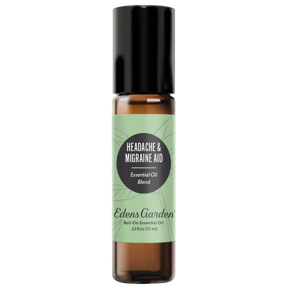 Headache & Migraine Aid Essential Oil Blend- Helps Alleviate Tension, Soothe Pain & Relax