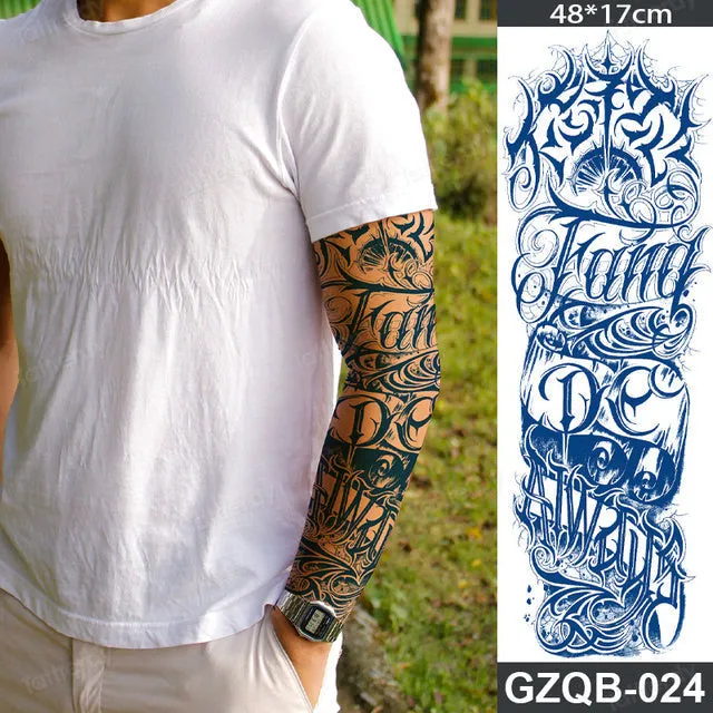 Long Lasting Full Arm Sleeve Tattoo Sticker