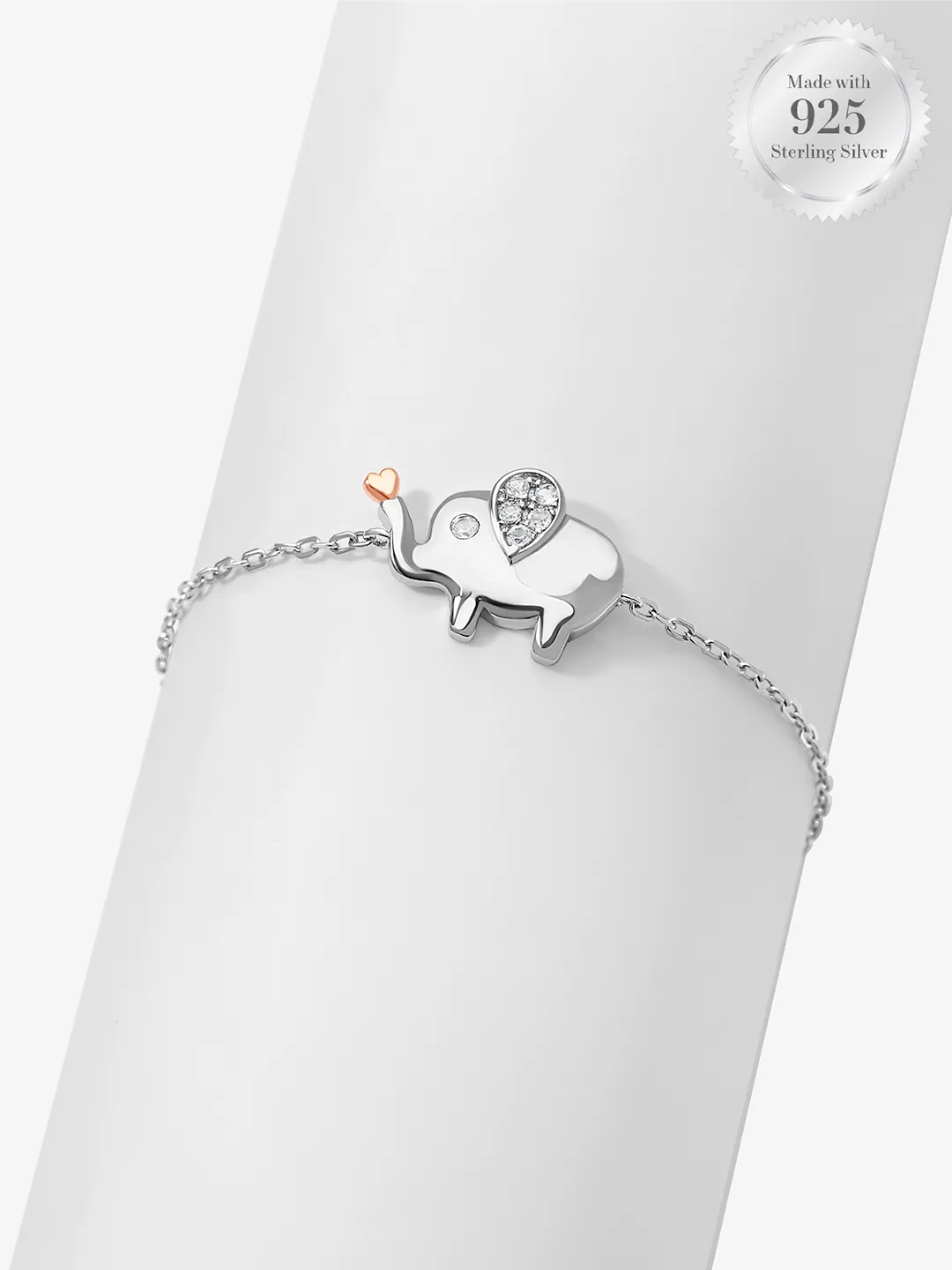 Love Trunk Two Tone Elephant Bracelet