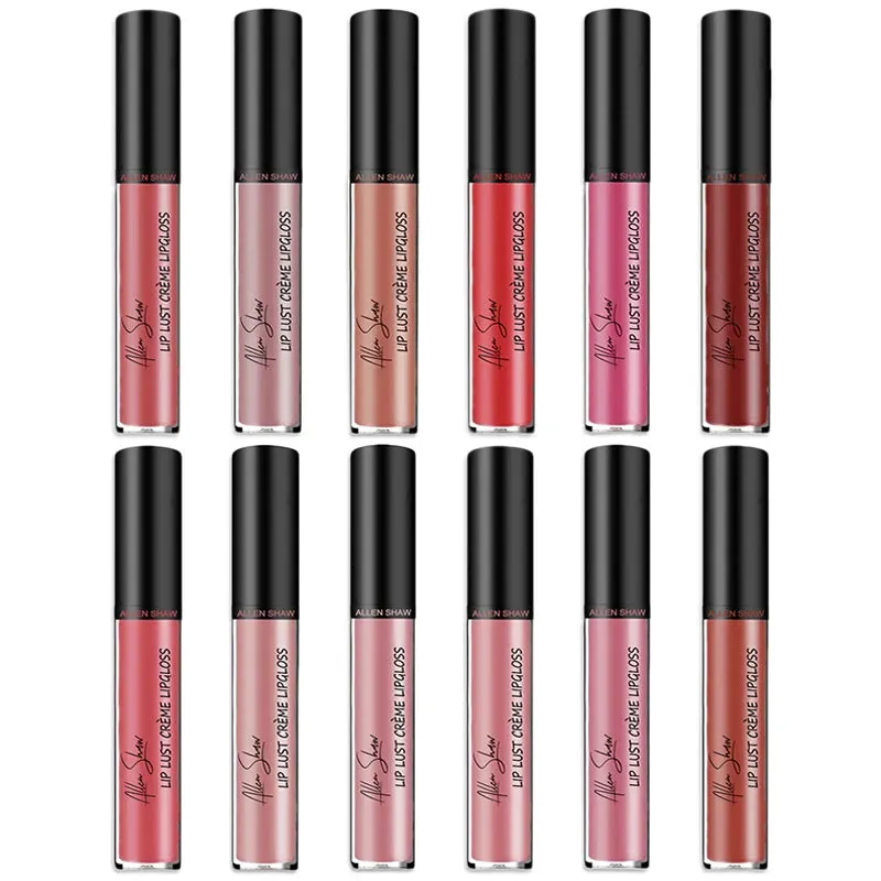 Nude Shiny Liquid Lip Glaze Matte Glitter Shimmer Moisturizing Lip Gloss Long-lasting Lipstick