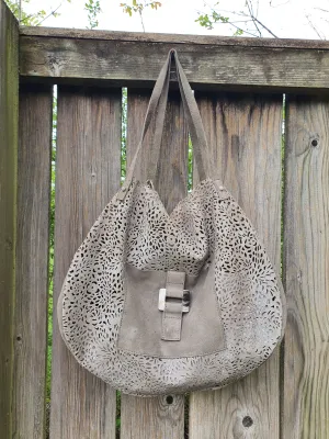 Oval leather bag KITTY