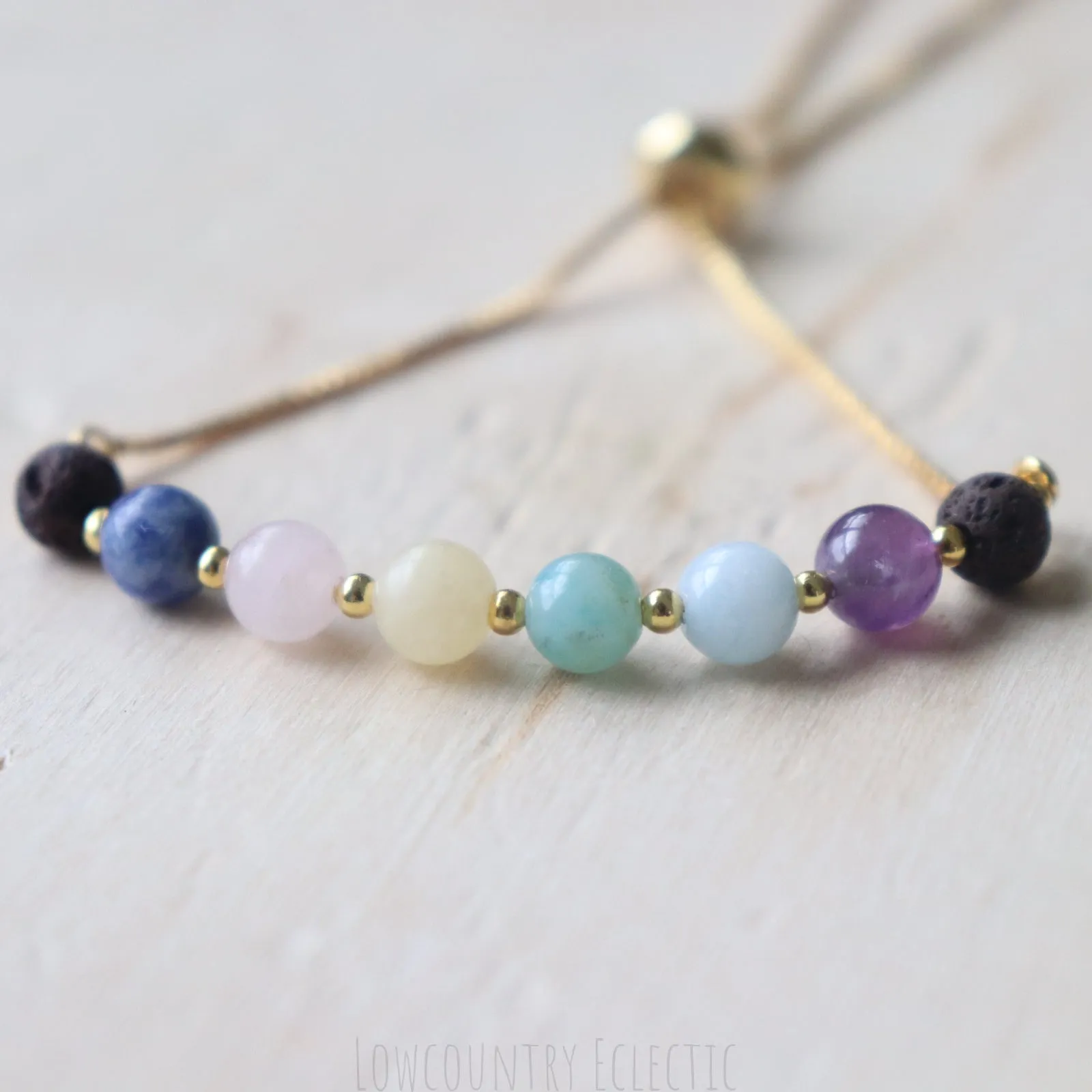 Rainbow Row Slider Essential Oil Diffuser Bracelet