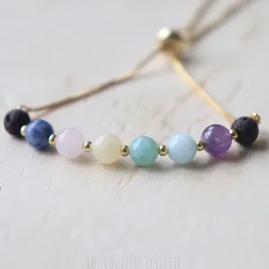 Rainbow Row Slider Essential Oil Diffuser Bracelet