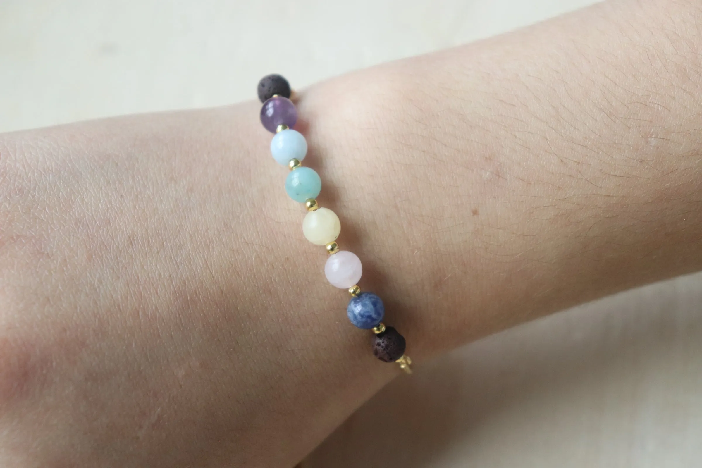 Rainbow Row Slider Essential Oil Diffuser Bracelet