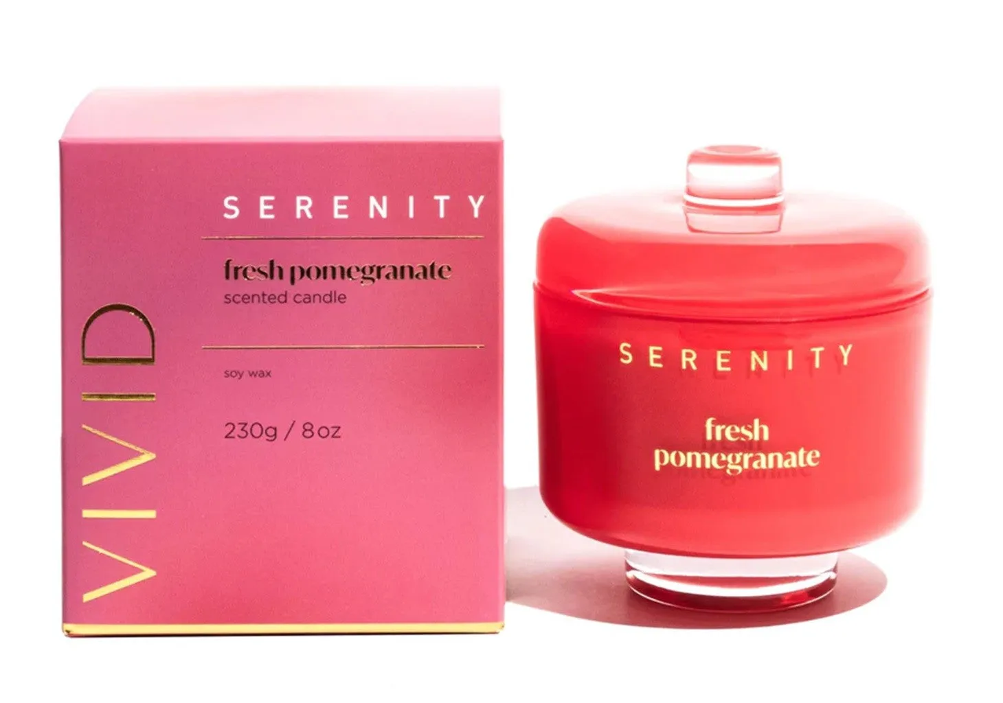 Serenity Vivid Candle 230g - Fresh Pomegranate