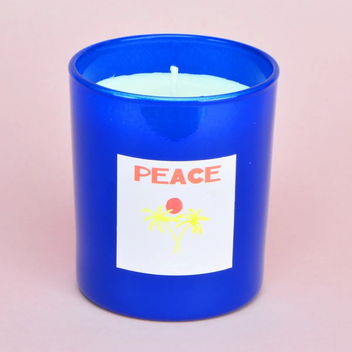 Silver Needle & Rose Tea Navy Peace Palm Candle