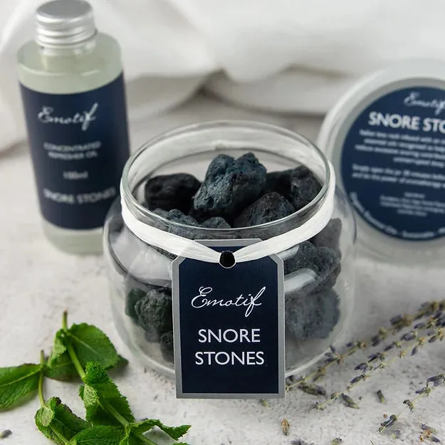 Snore stones & scented oil gift set