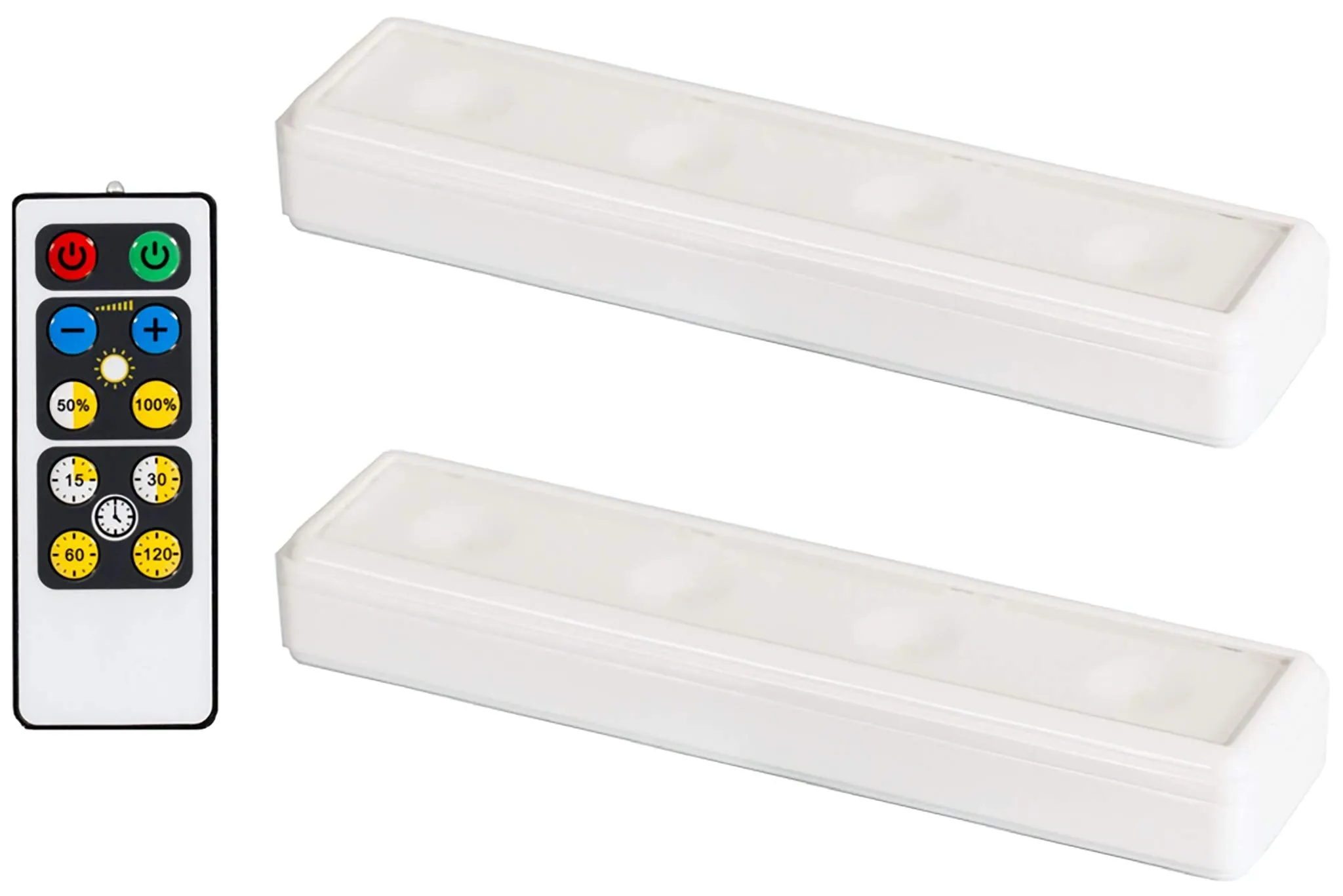 Stick On Touch Push Light 2 Pack With Remote Control  Led, Wireless