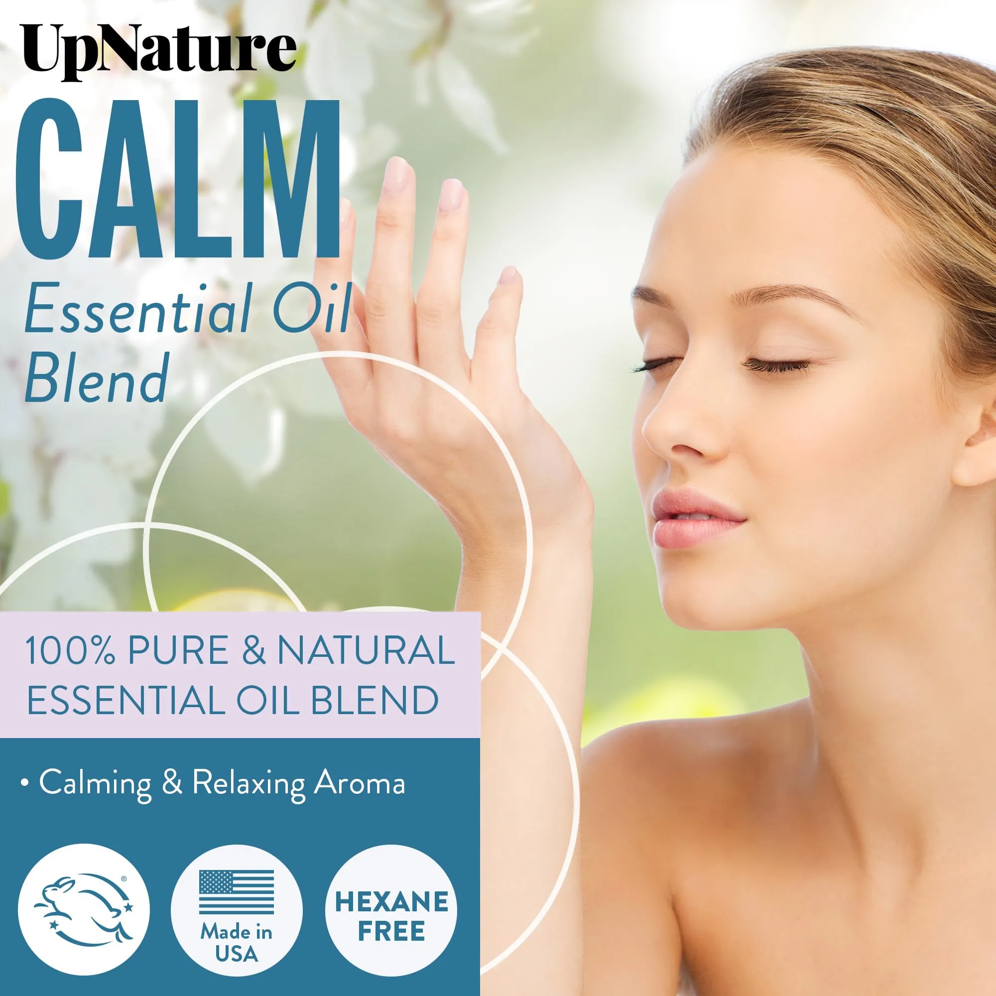 UpNature Calm Essential Oil Blend - 2 oz - Relaxation Gifts for Women - Aromatherapy Oils with Peppermint and Ginger Oil   Undiluted