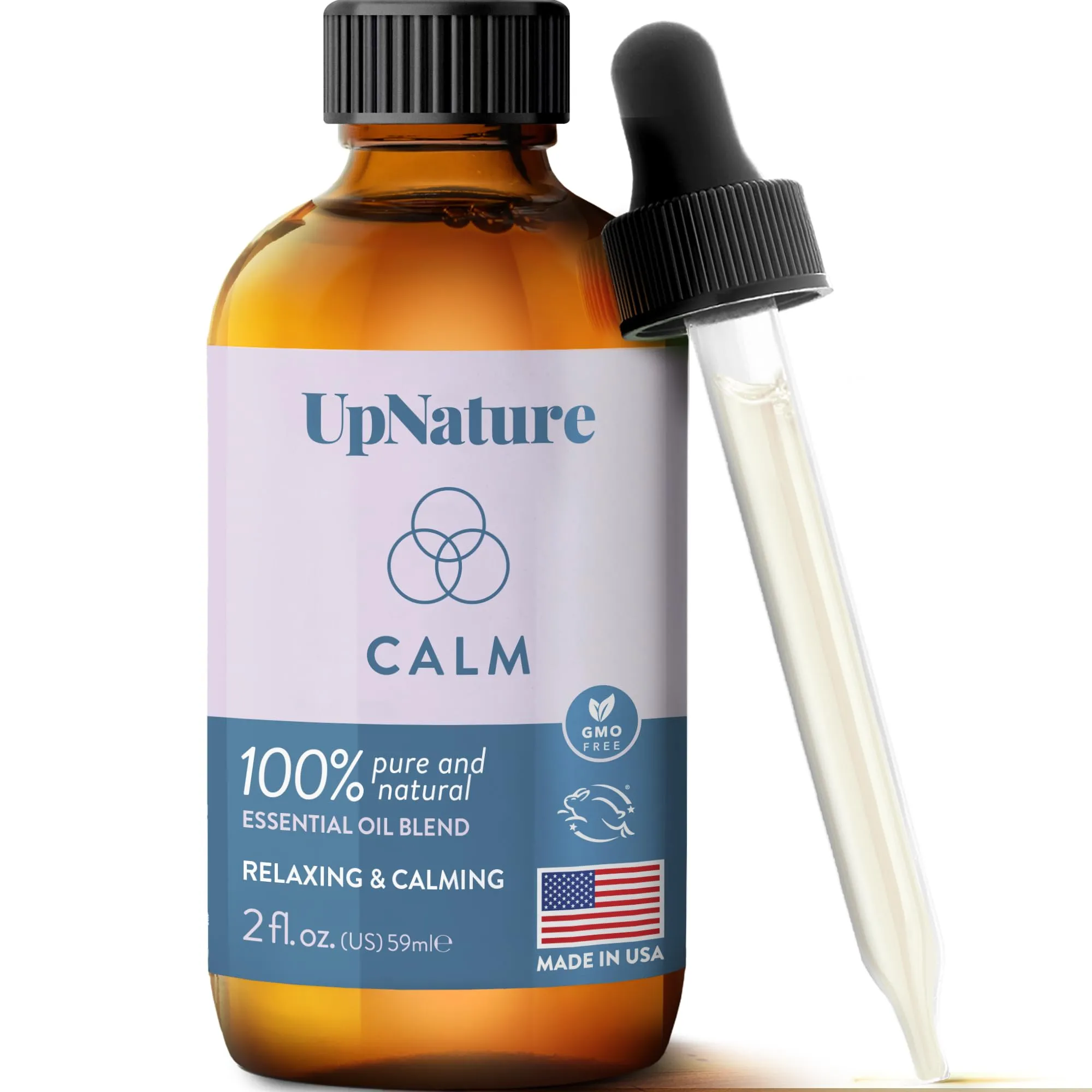 UpNature Calm Essential Oil Blend - 2 oz - Relaxation Gifts for Women - Aromatherapy Oils with Peppermint and Ginger Oil   Undiluted