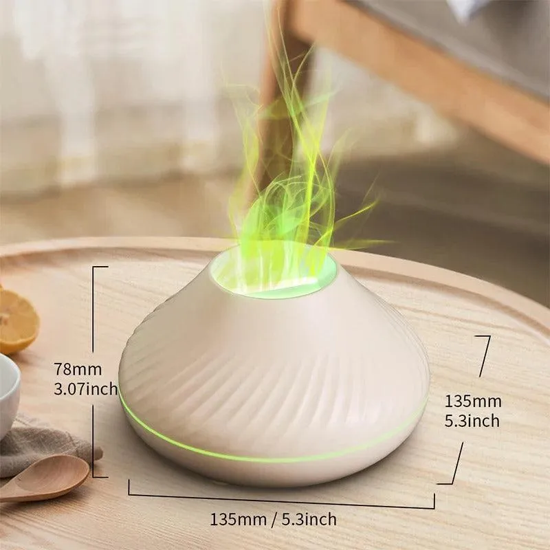 Volcanic Aroma Diffuser Essential Oil Lamp Portable with Color Flame