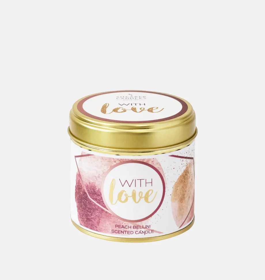 With Love Large Scented Tin Candle