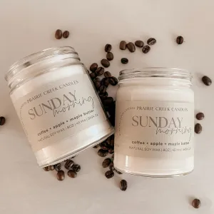 Wood Wick Jar Candle 8 oz - Sunday Morning