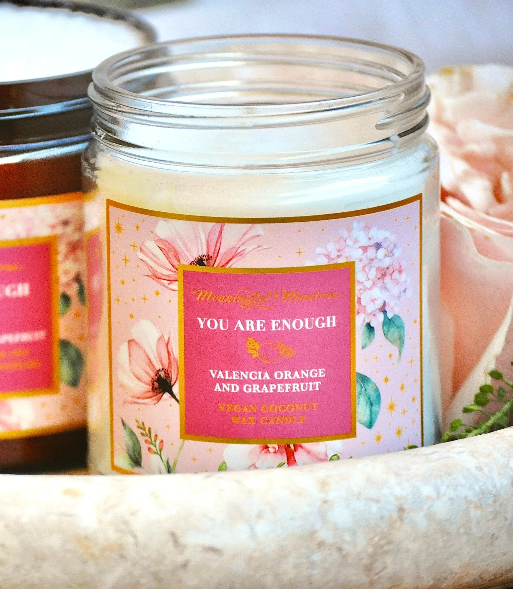 You Are Enough Valencia Orange & Grapefruit Candle